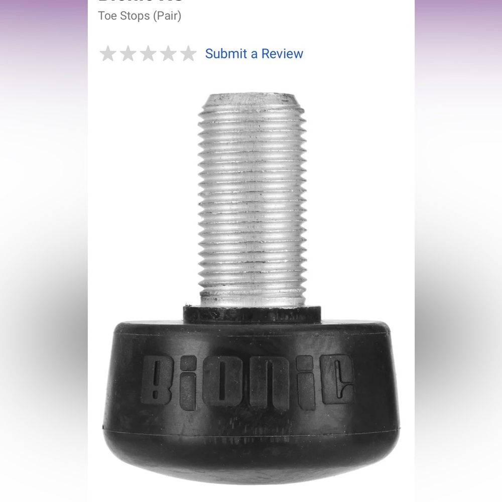 Bionic XS - Toe Stops (Pair) - Black - NEW - roller skating